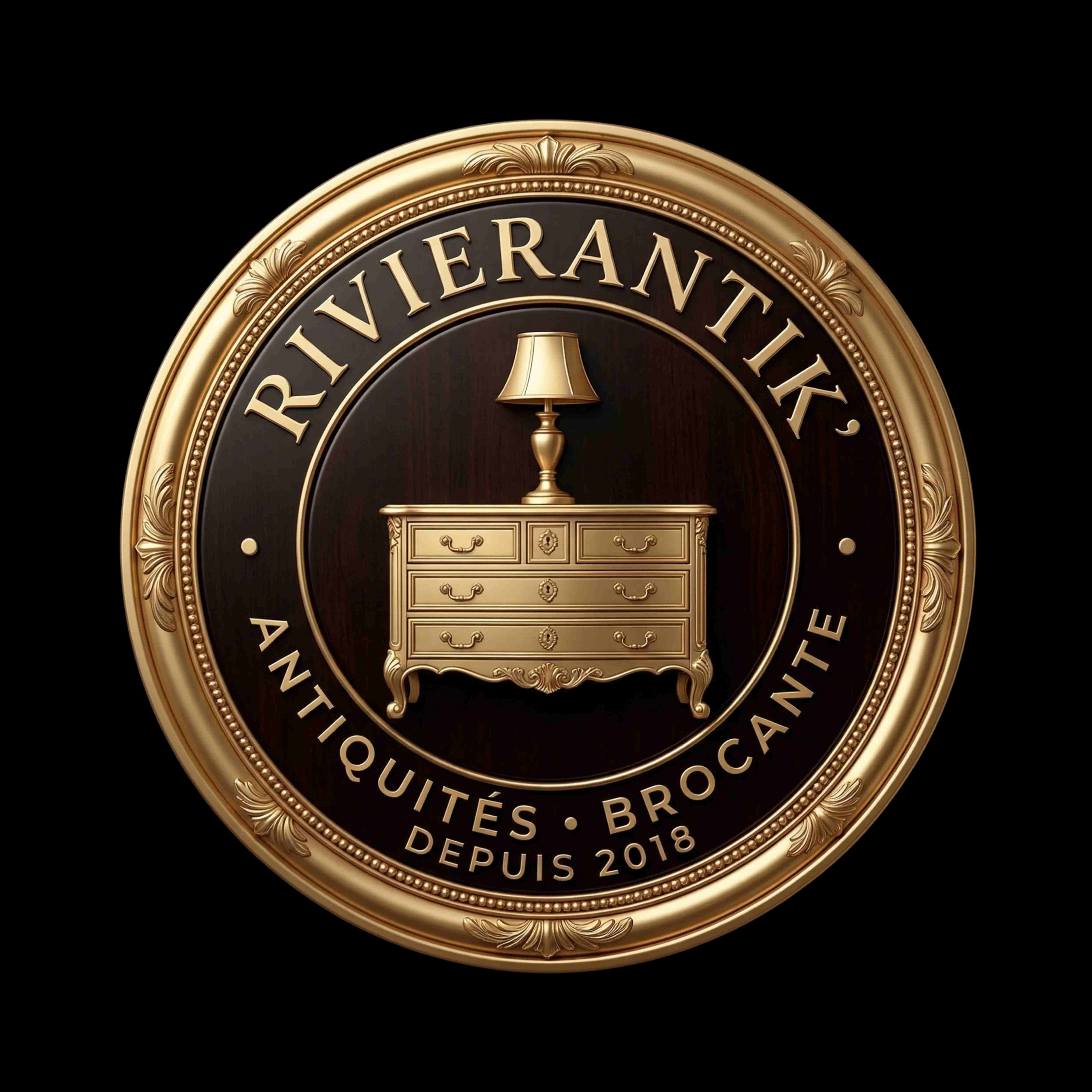 Logo Rivierantik — Antiquités & Brocante